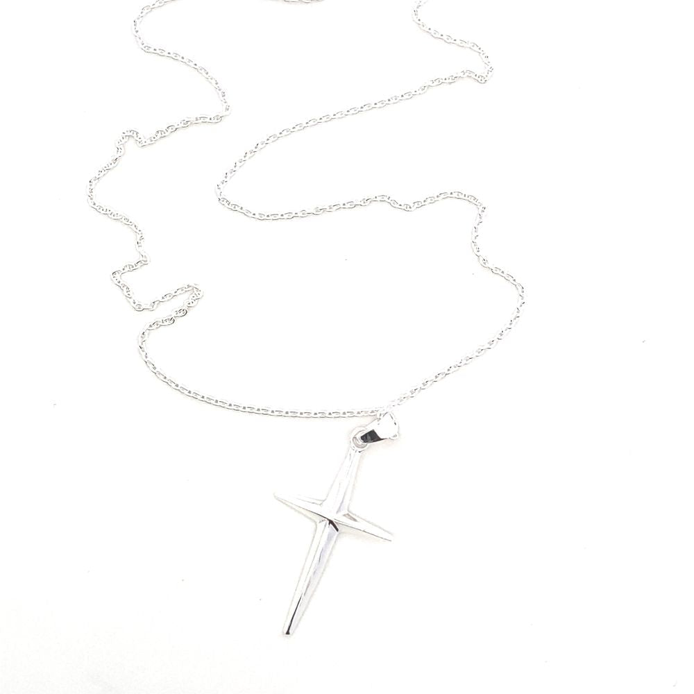 Jesse Cross 925 Sterling Silver Pendant Necklace | SilverWorks