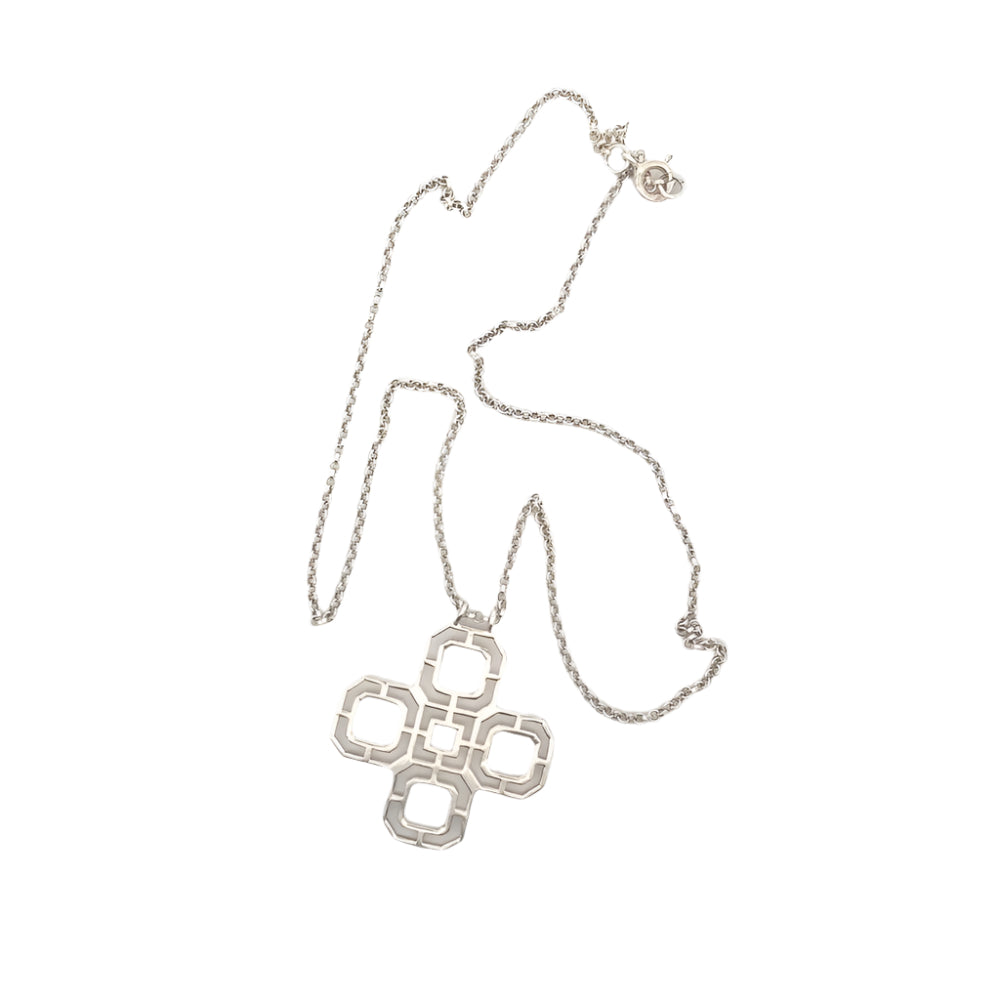 Abel Open Cross 925 Sterling Silver Pendant Necklace | SilverWorks