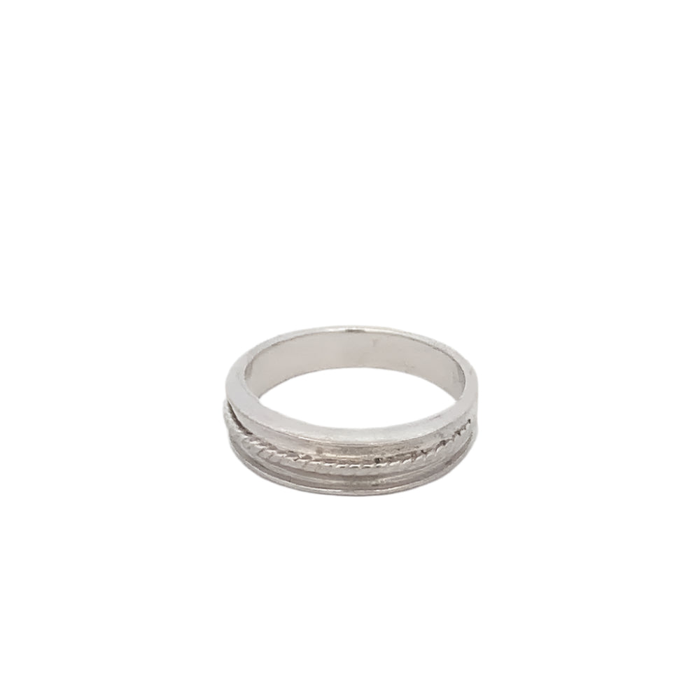 Dean Sandblasted 925 Sterling Silver Wedding Band Ring | SilverWorks