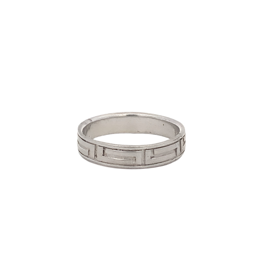 Caden Sandblasted 925 Sterling Silver Wedding Band Ring | SilverWorks
