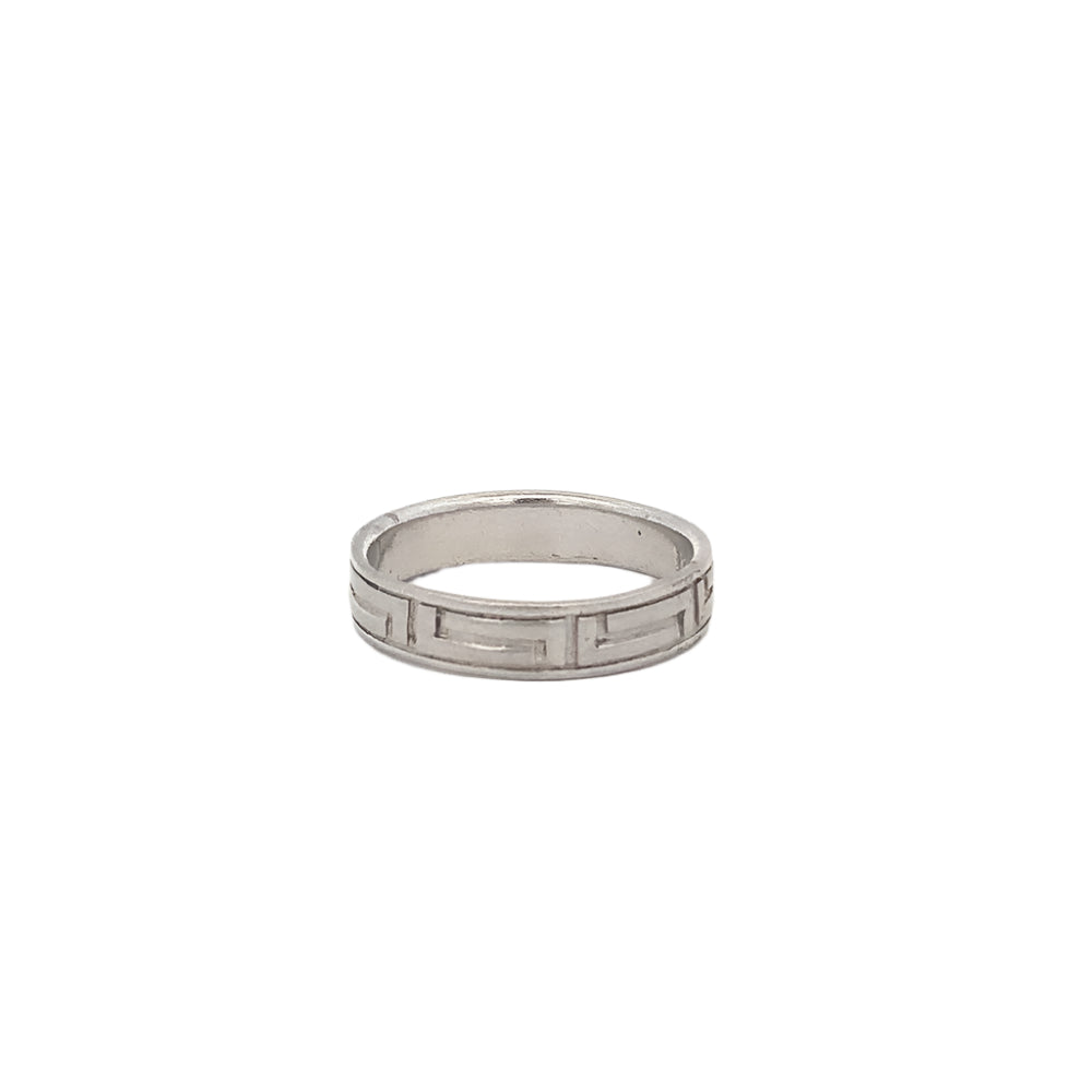 Caden Sandblasted 925 Sterling Silver Wedding Band Ring | SilverWorks