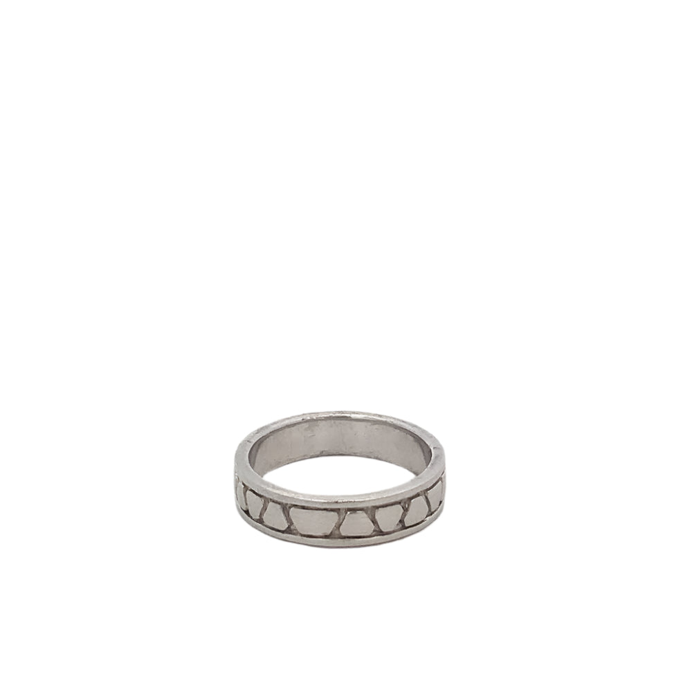 Erin Sandblasted 925 Sterling Silver Wedding Band Ring 6 | SilverWorks