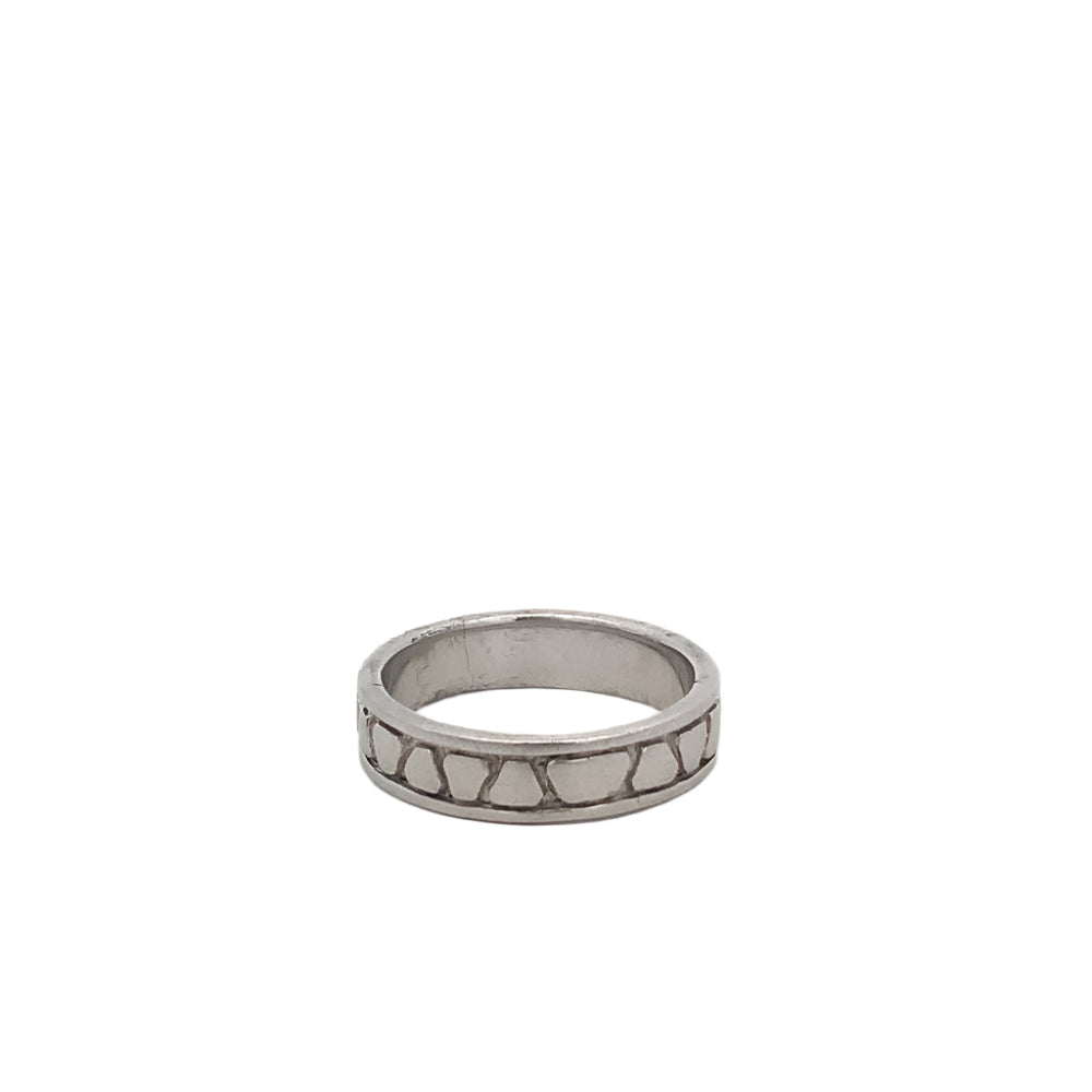 Erin Sandblasted 925 Sterling Silver Wedding Band Ring 6 | SilverWorks