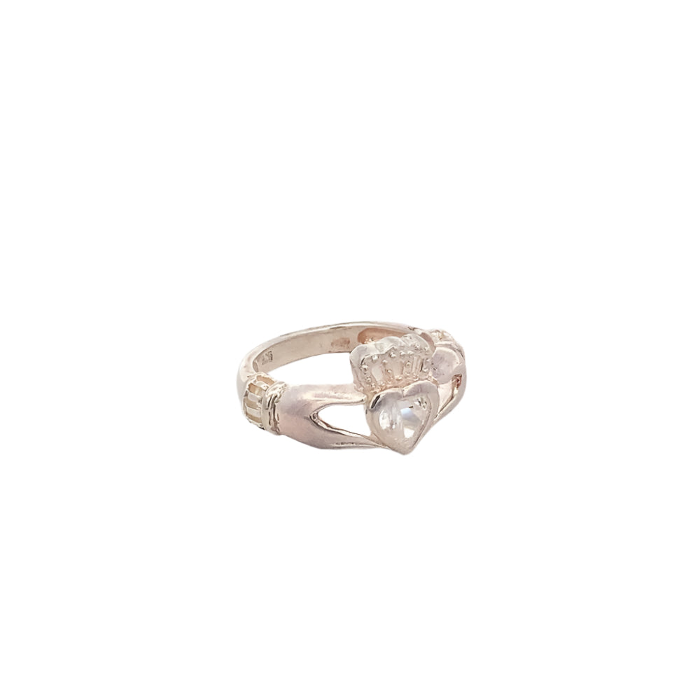 
                      
                        Celea Claddagh 925 Sterling Silver Crown Ring | SilverWorks
                      
                    