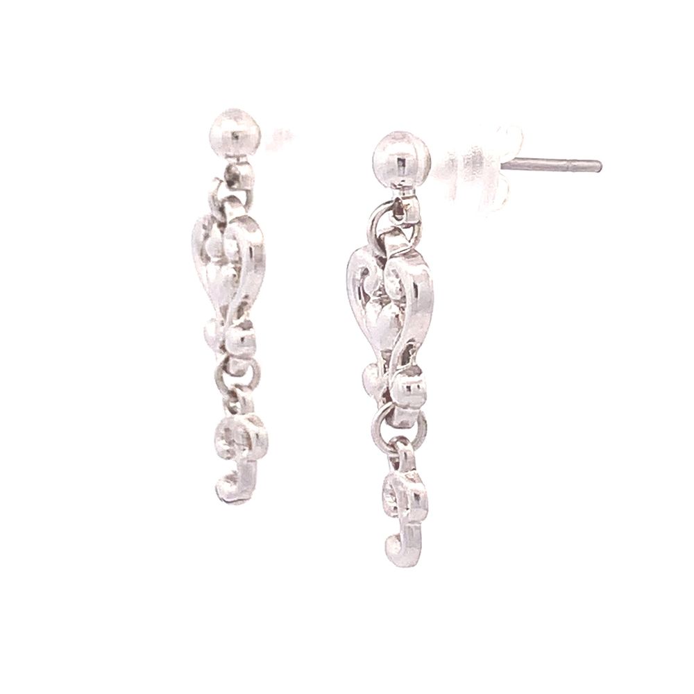 Polly 925 Sterling Silver Stud Drop Earrings | SilverWorks