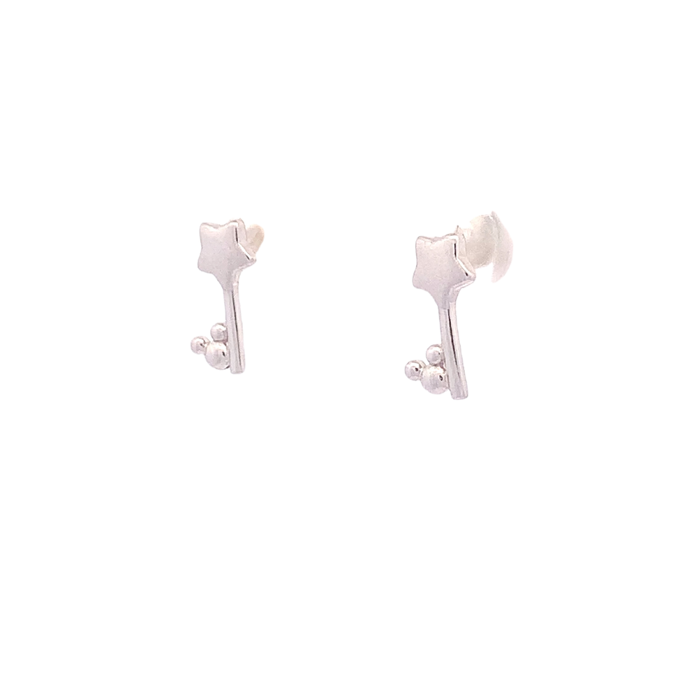 Vega Star 925 Sterling Silver Stud Earrings | SilverWorks