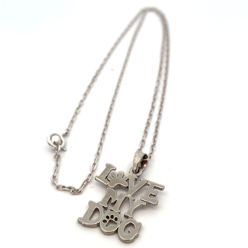 "Love My Dog" 925 Sterling Silver Pendant | SilverWorks