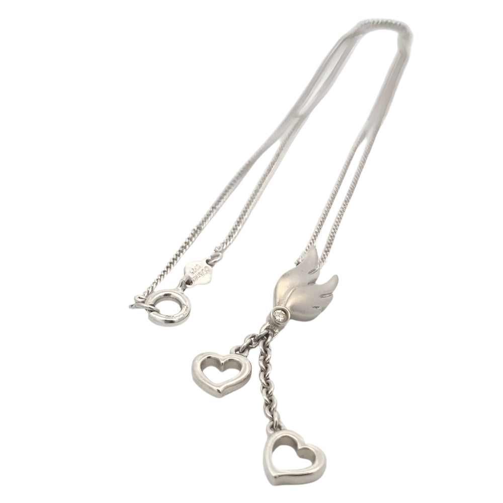 Rory Wing and Hearts 925 Sterling Silver Pendant Necklace | SilverWorks