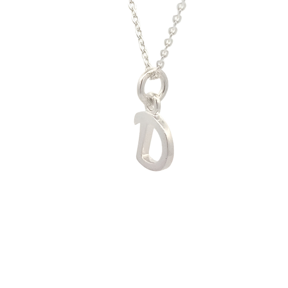 Monotype Personalized Initial Letter D Necklace | SilverWorks