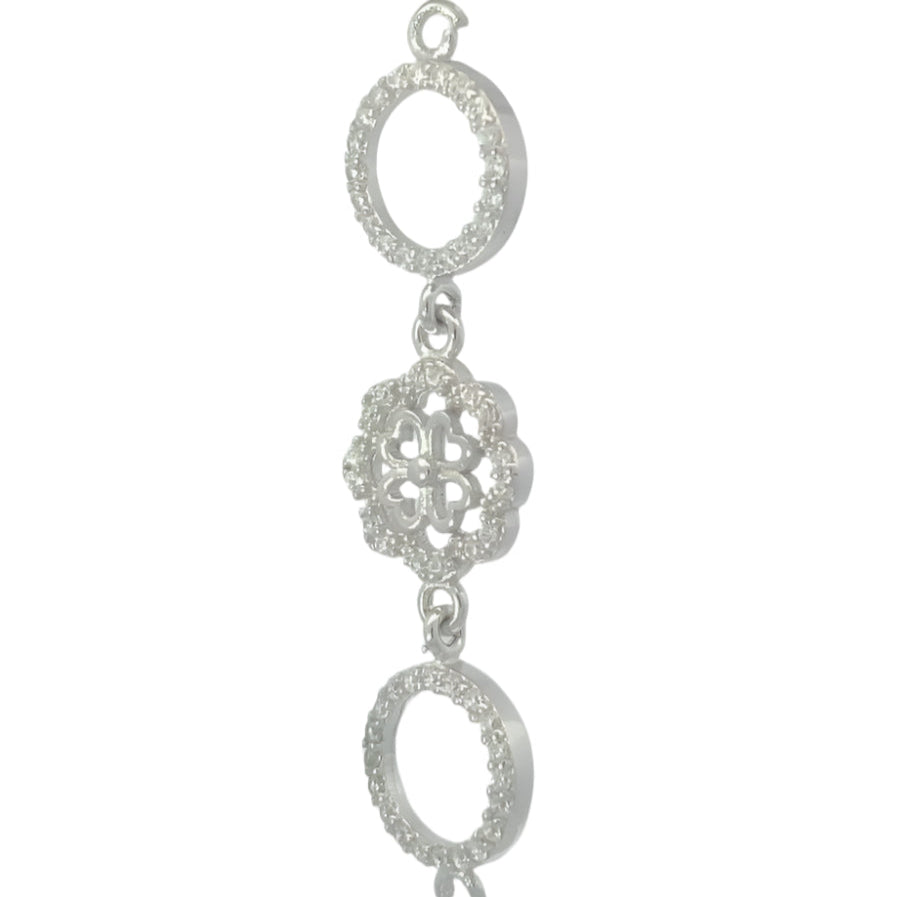 Aisha Dangling Flower 925 Sterling Silver Charm | SilverWorks