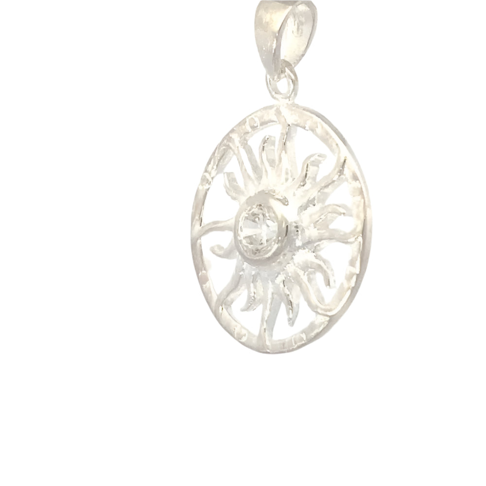 Sol Round Sun 925 Sterling Silver Charm | SilverWorks