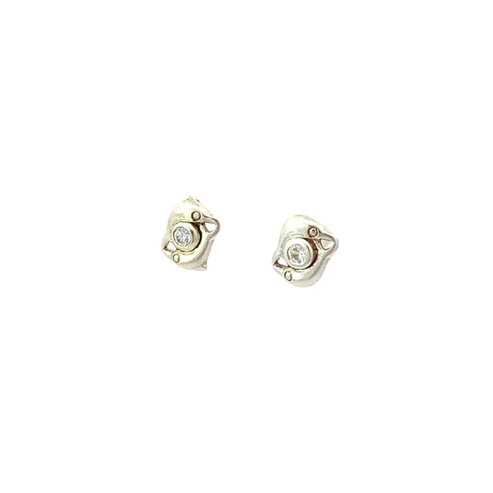 Dolly Dolphin 925 Sterling Silver Stud Earrings | SilverWorks