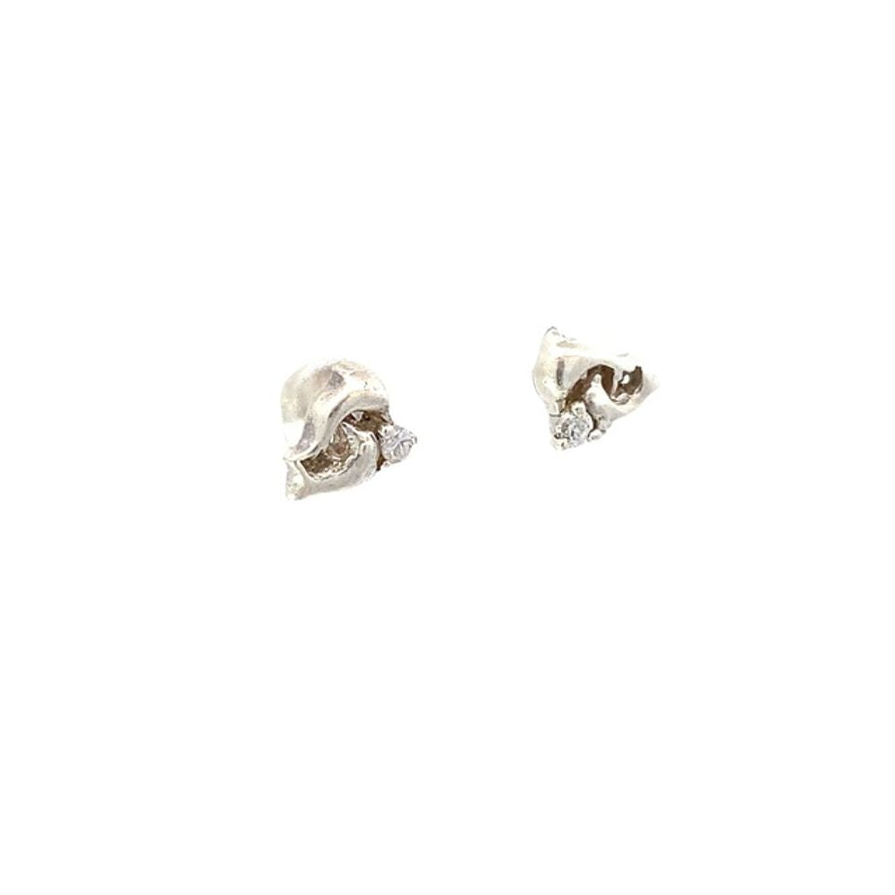 Sandy Dolphin 925 Sterling Silver Stud Earrings | SilverWorks