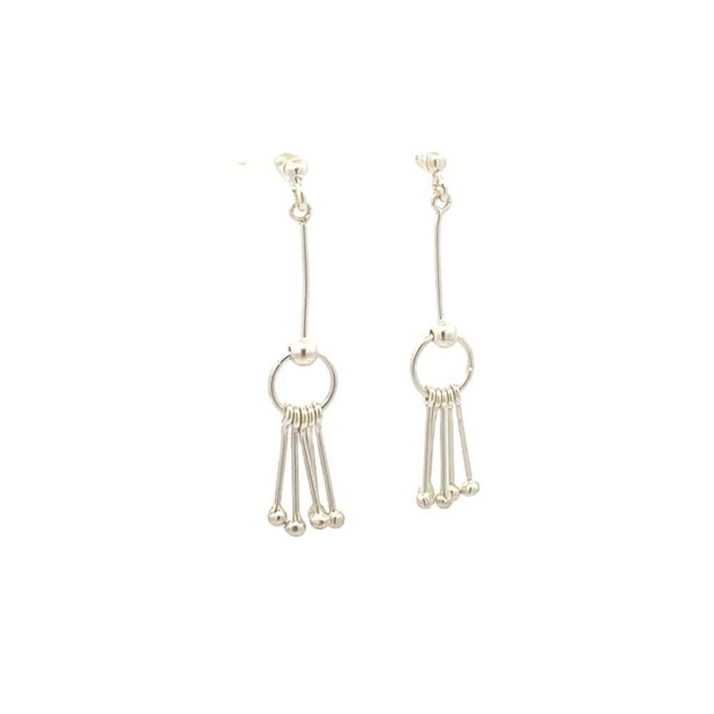 Fara Beads 925 Sterling Silver Stud Drop Earrings | SilverWorks