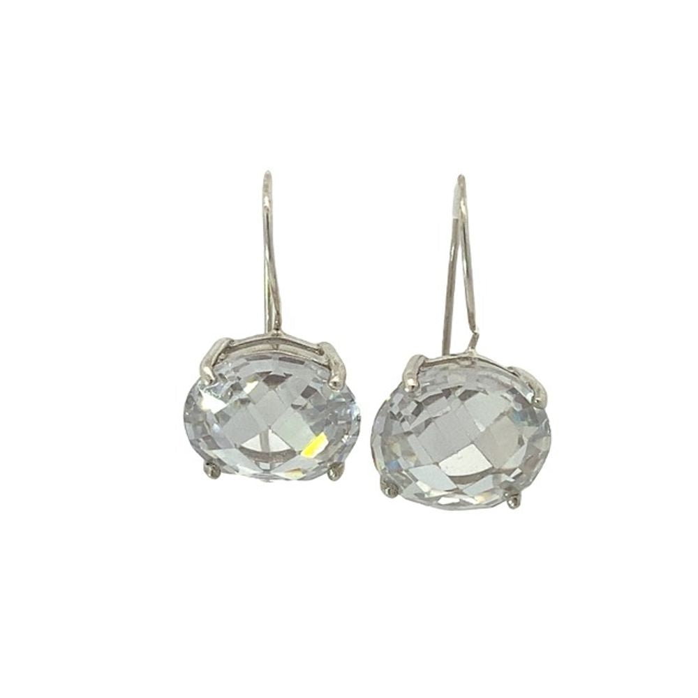 Rose Cut 925 Sterling Silver Hook Drop Earrings | SilverWorks