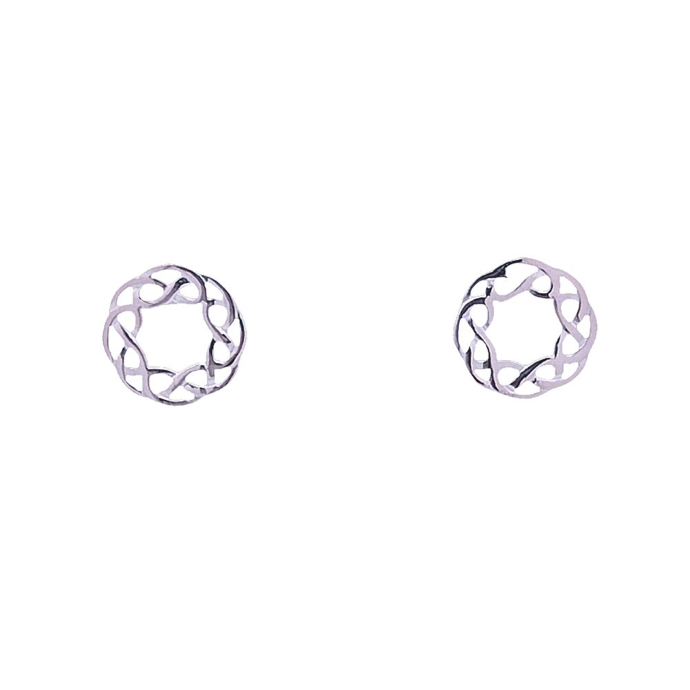 
                      
                        Silverworks Eternity Inspired Round Silver Stud Earrings For Women
                      
                    