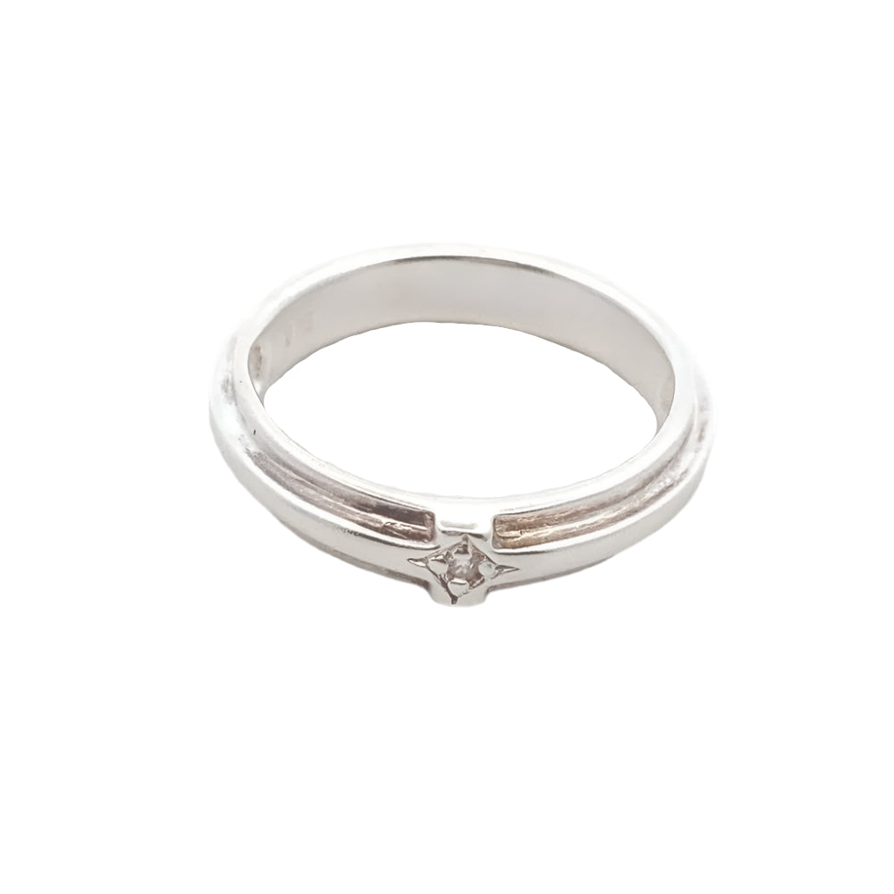 Shawn Diamond 925 Sterling Silver Wedding Ring | SilverWorks
