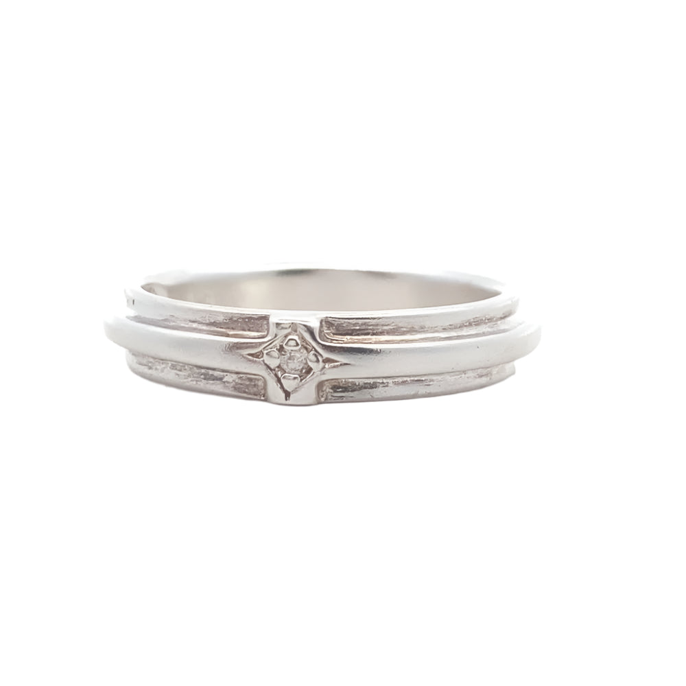 
                      
                        Shawn Diamond 925 Sterling Silver Wedding Ring | SilverWorks
                      
                    
