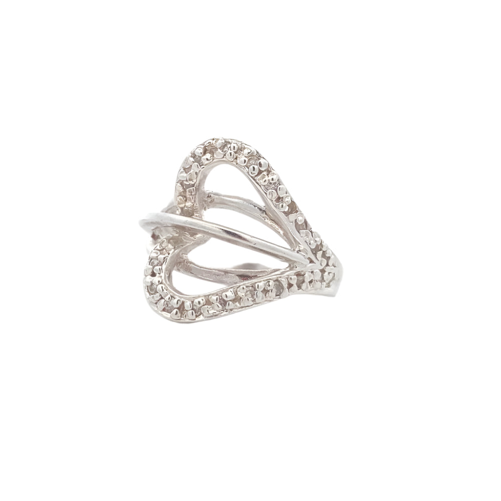 Cora Heart 925 Sterling Silver Ring | SilverWorks