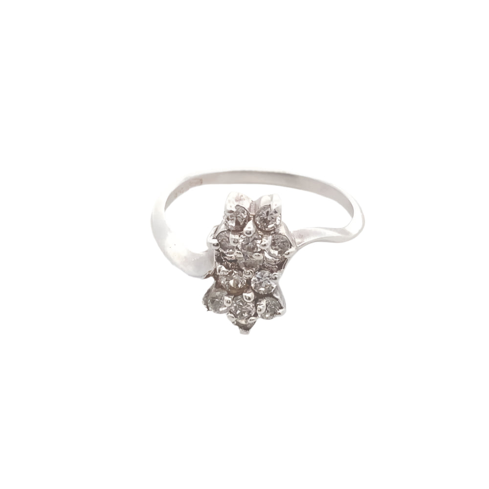 Aster Double Flower Rositas 925 Sterling Silver Promise Ring | SilverWorks