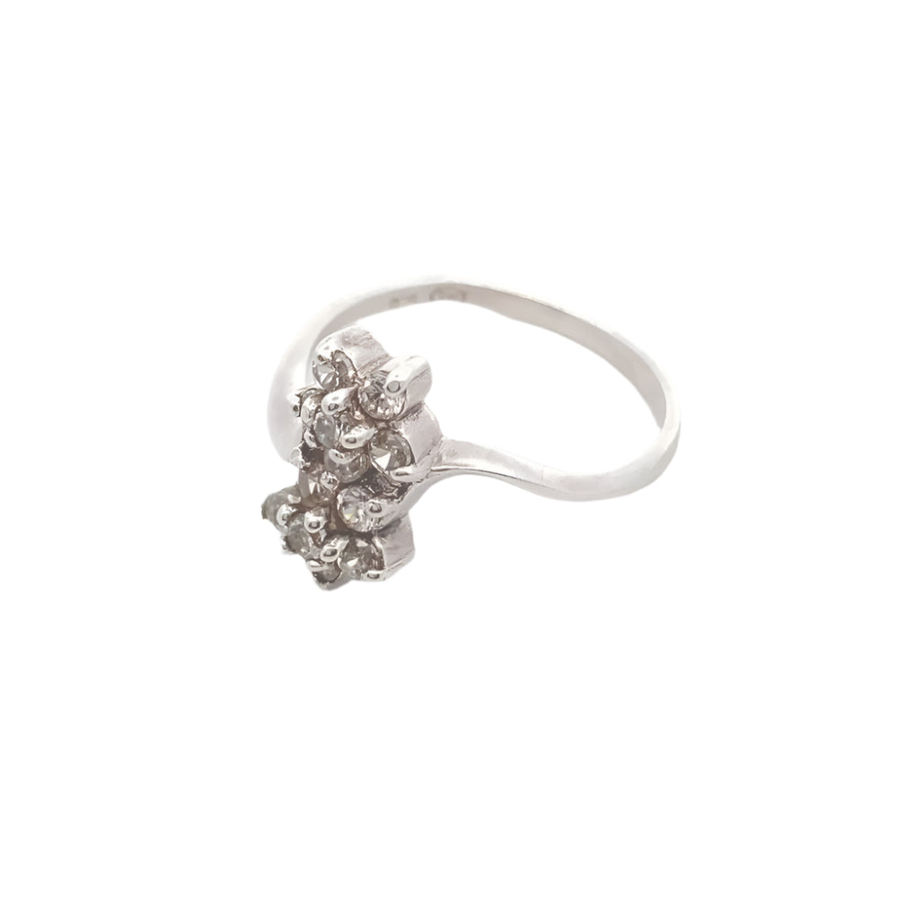 Aster Double Flower Rositas 925 Sterling Silver Promise Ring | SilverWorks