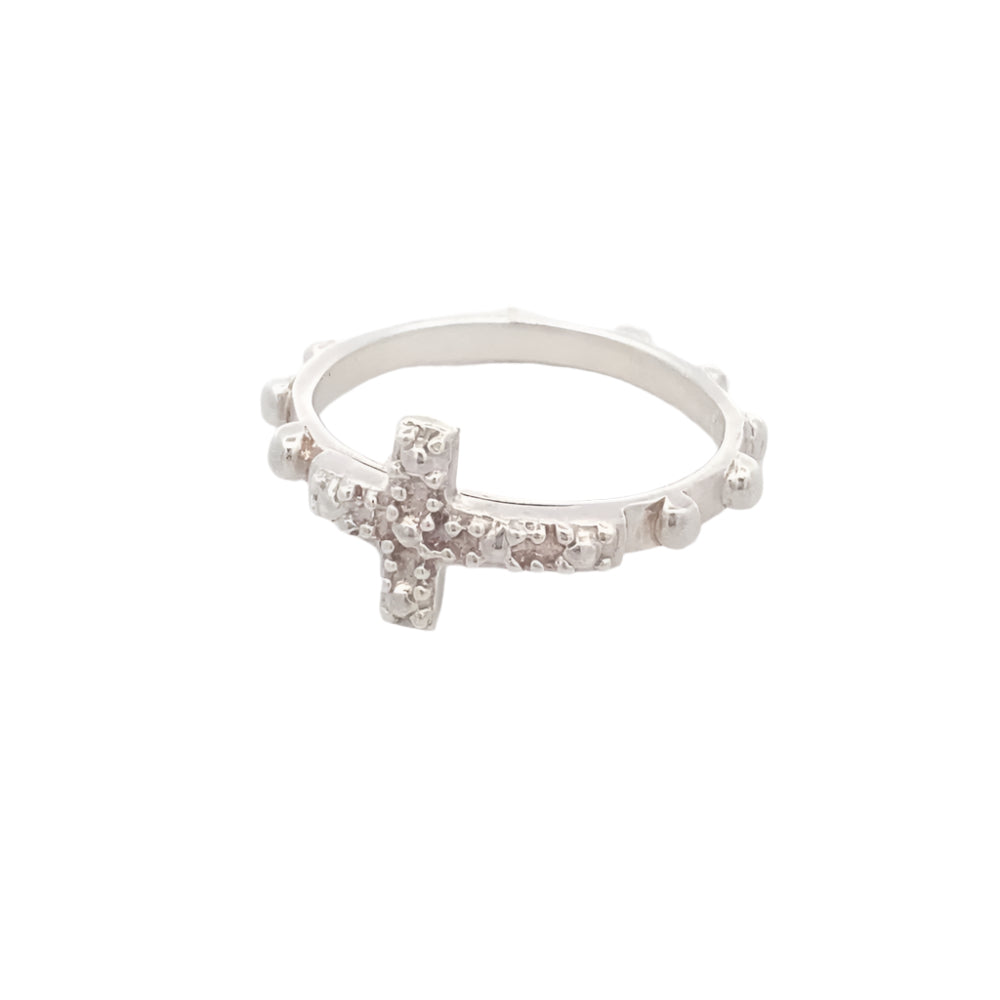 Rosary 925 Sterling Silver Ring | SilverWorks