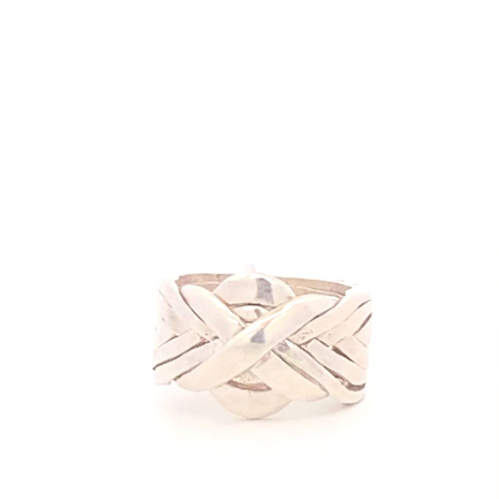 Ollie 8-Band Puzzle 925 Sterling Silver Ring | SilverWorks