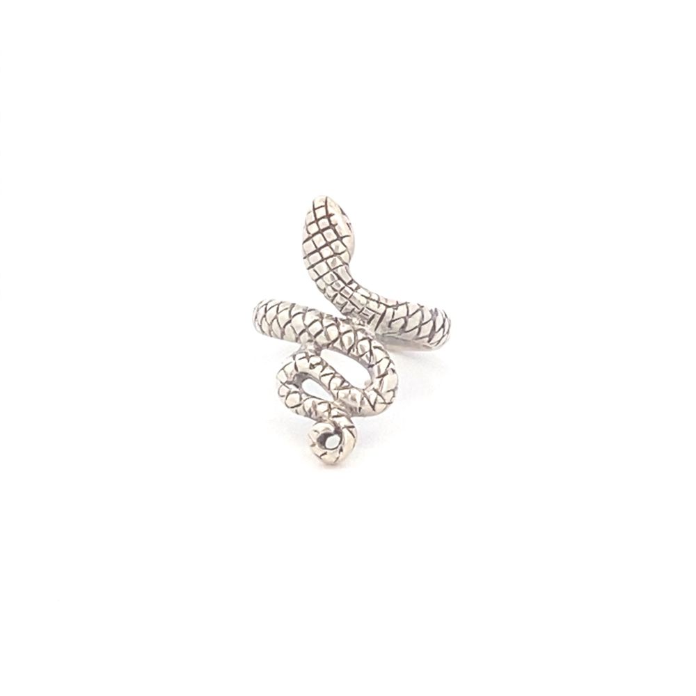 Nica Snake 925 Sterling Silver Open Ring | SilverWorks