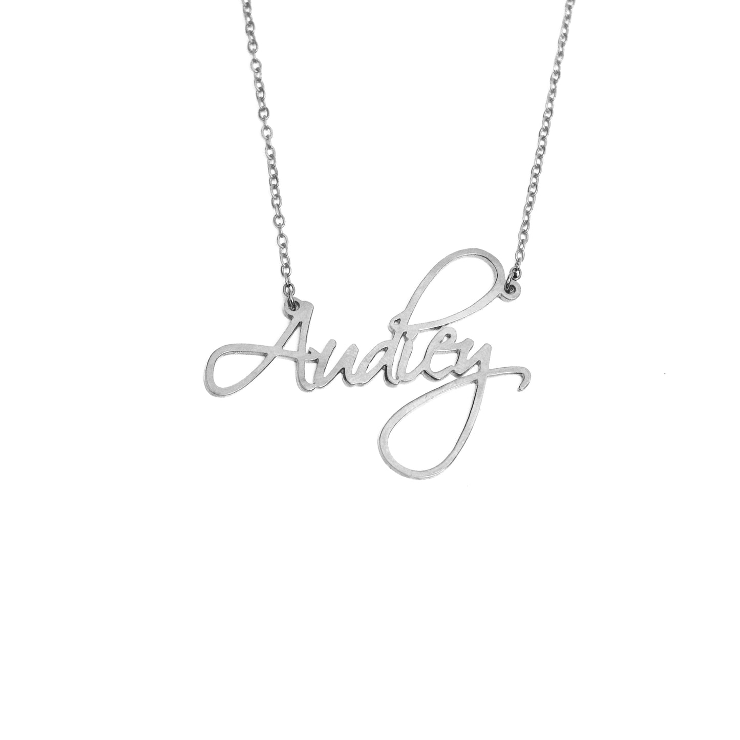 Thin Script Personalized Name Necklace | SilverWorks