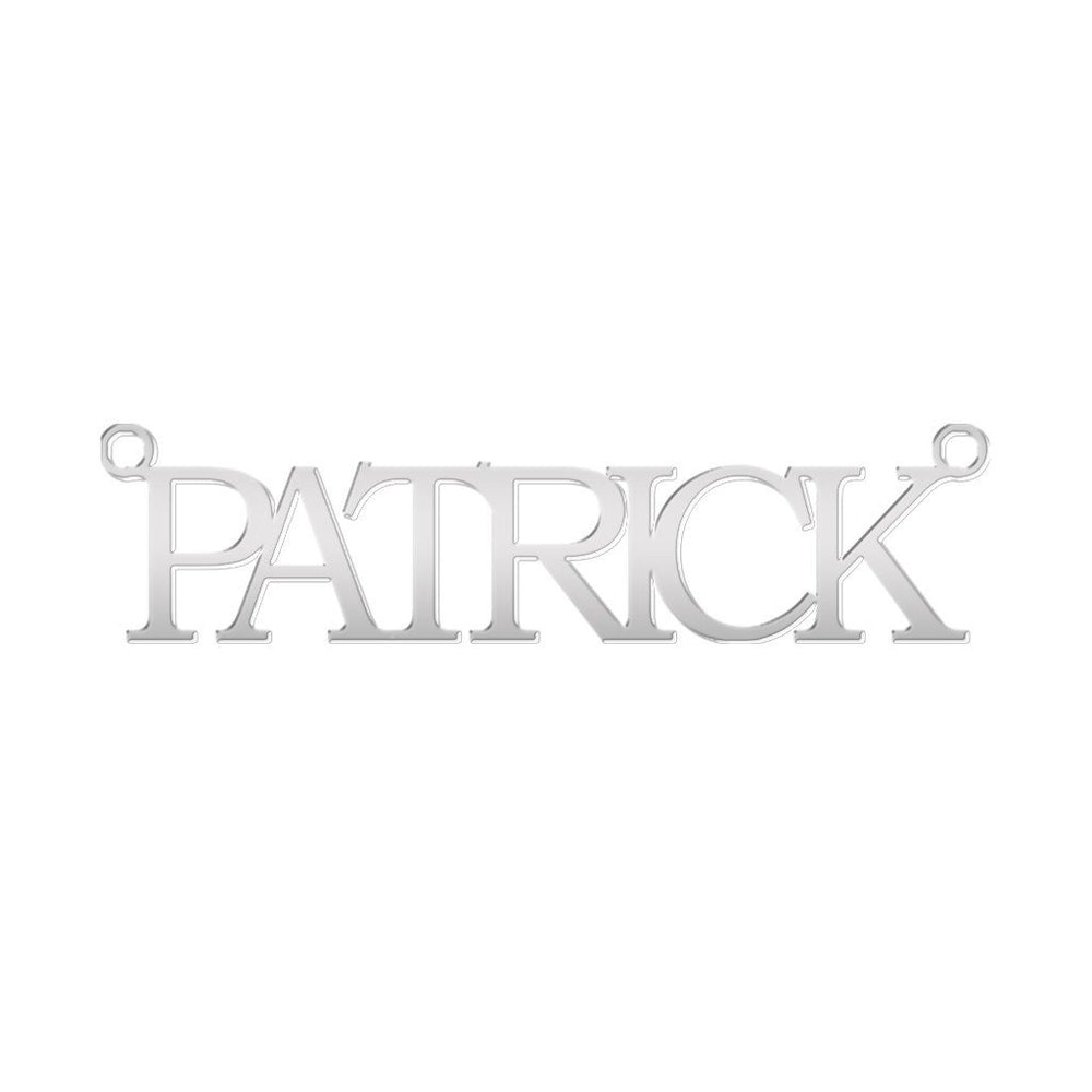 Formal Serif Horizontal Personalized Name Necklace | SilverWorks