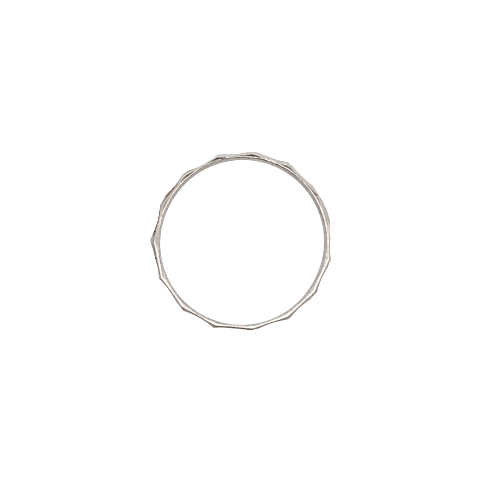 Dylah Diamond Pixel 925 Silver Wedding Band Ring | SilverWorks