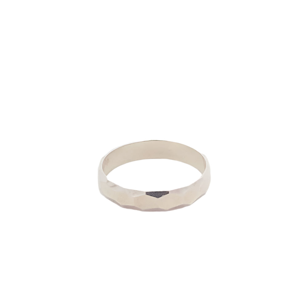 Dara Diamond Pixel 925 Silver Wedding Band Ring | SilverWorks