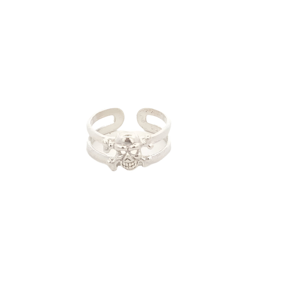 Sully Skull 925 Sterling Silver Open Toe Ring | SilverWorks
