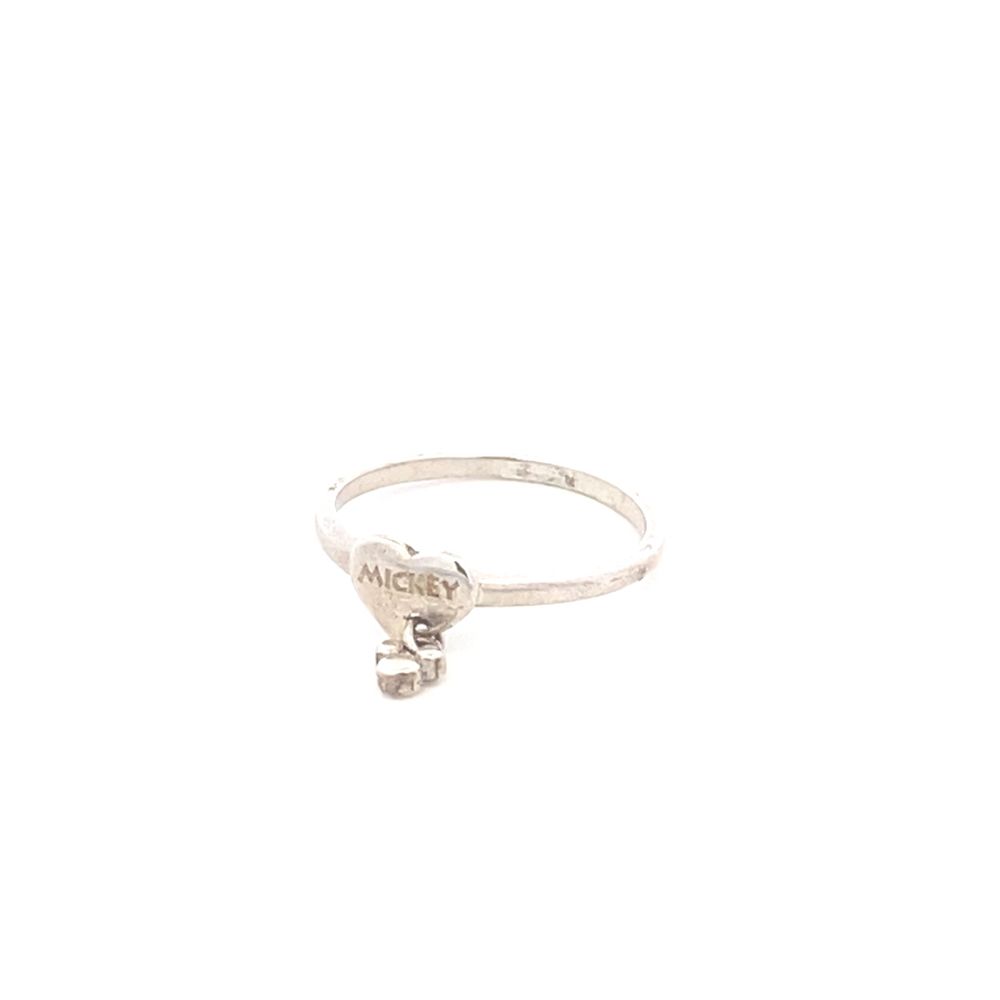 Mickey Mouse Heart 925 Sterling Silver Ring | SilverWorks