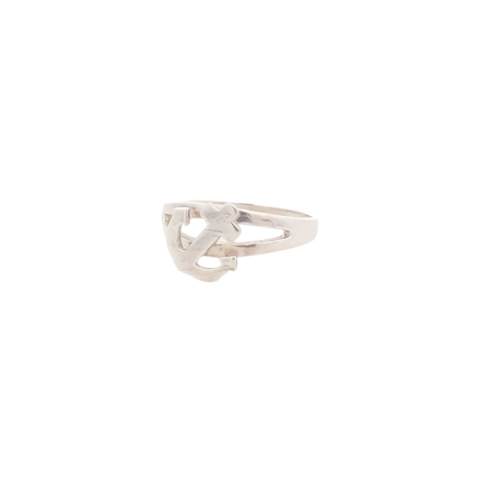 Aaliyah Anchor 925 Sterling Silver Ring | SilverWorks