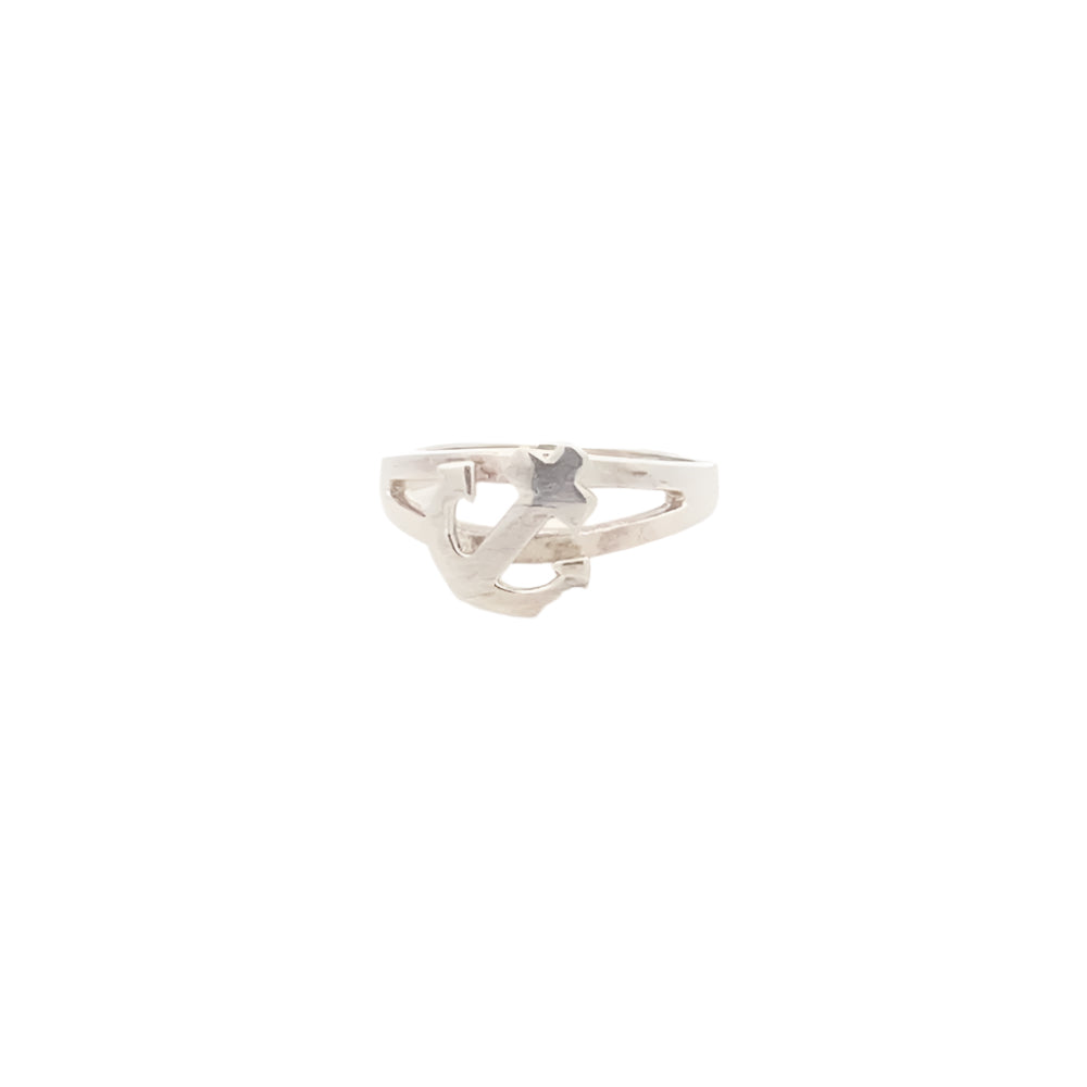 Aaliyah Anchor 925 Sterling Silver Ring | SilverWorks