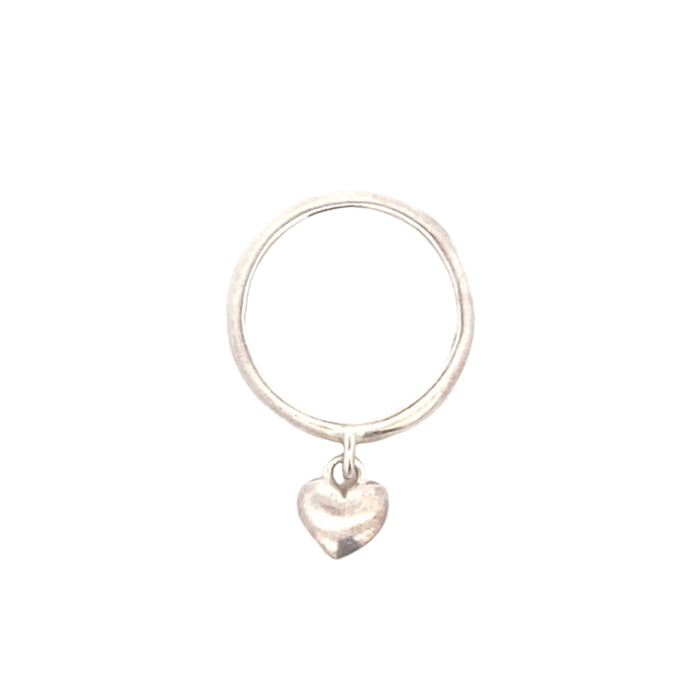 Dayne Dangling Heart 925 Sterling Silver Promise Ring | SilverWorks