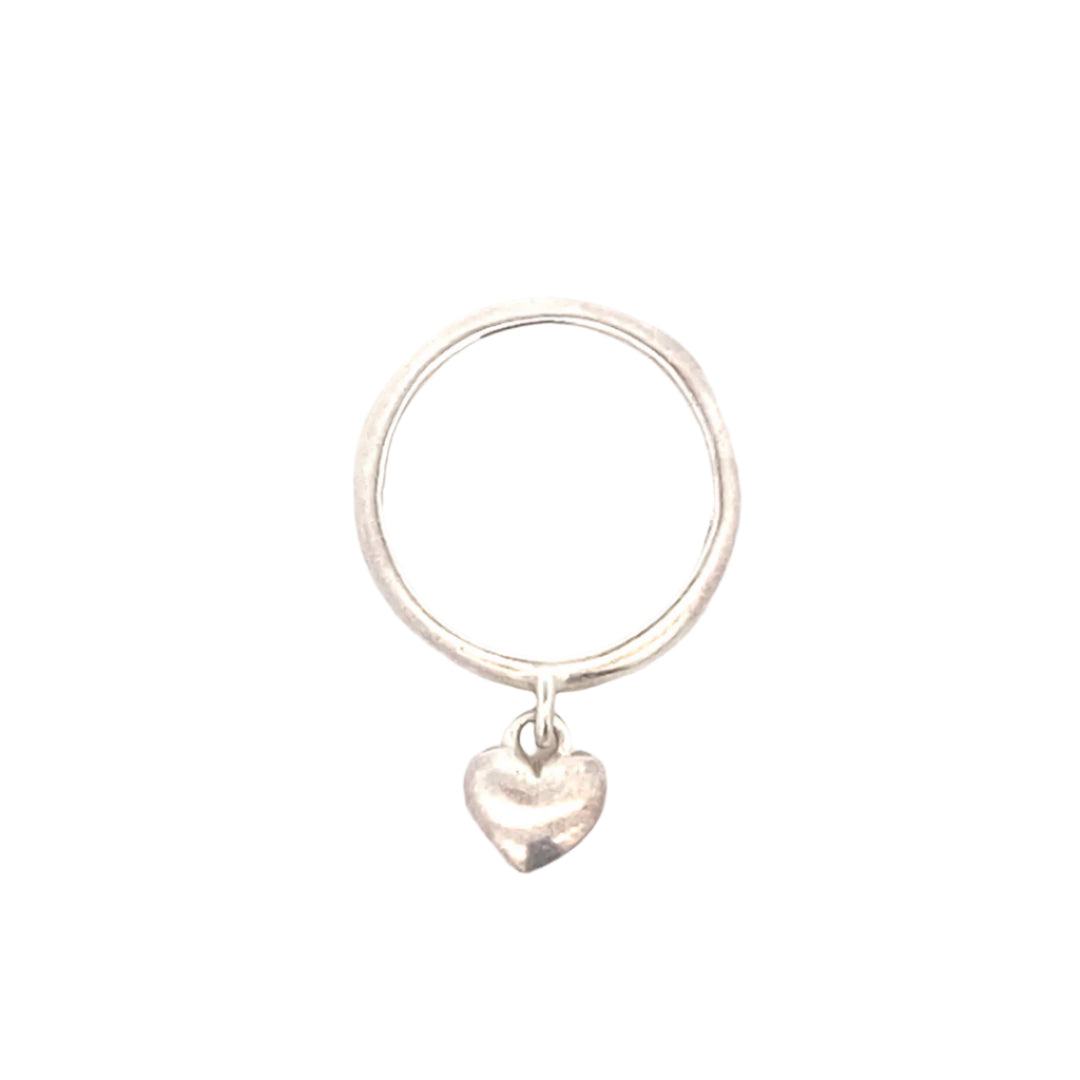 Dayne Dangling Heart 925 Sterling Silver Promise Ring | SilverWorks