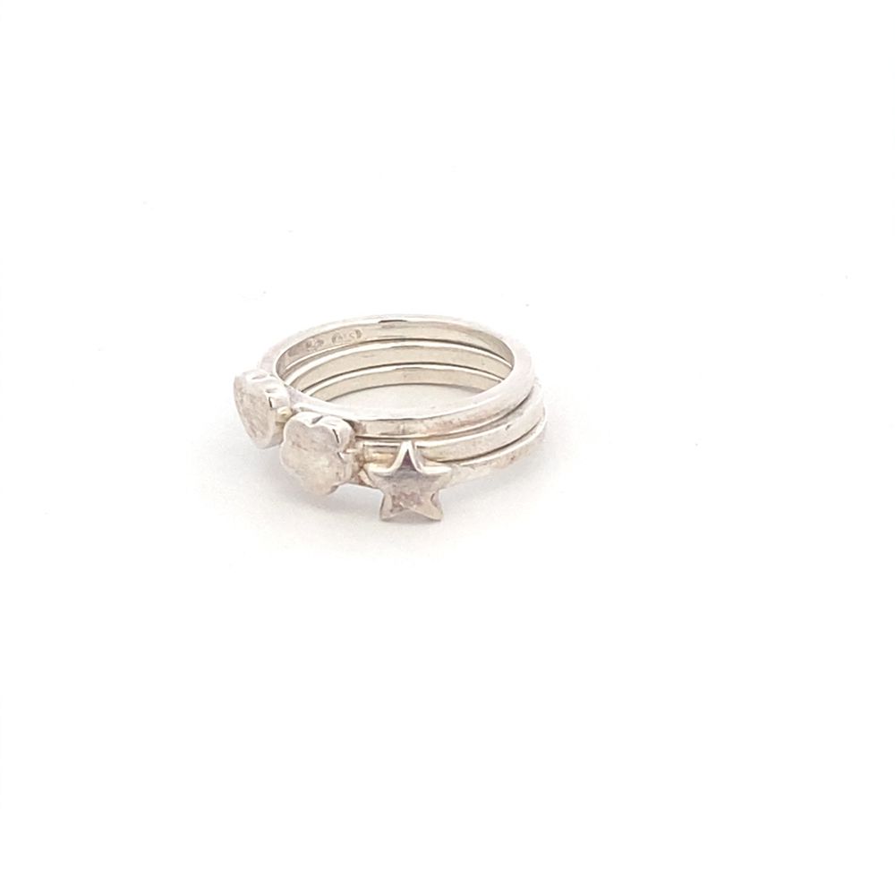 Shary Stackable 925 Sterling Silver Ring Set | SilverWorks