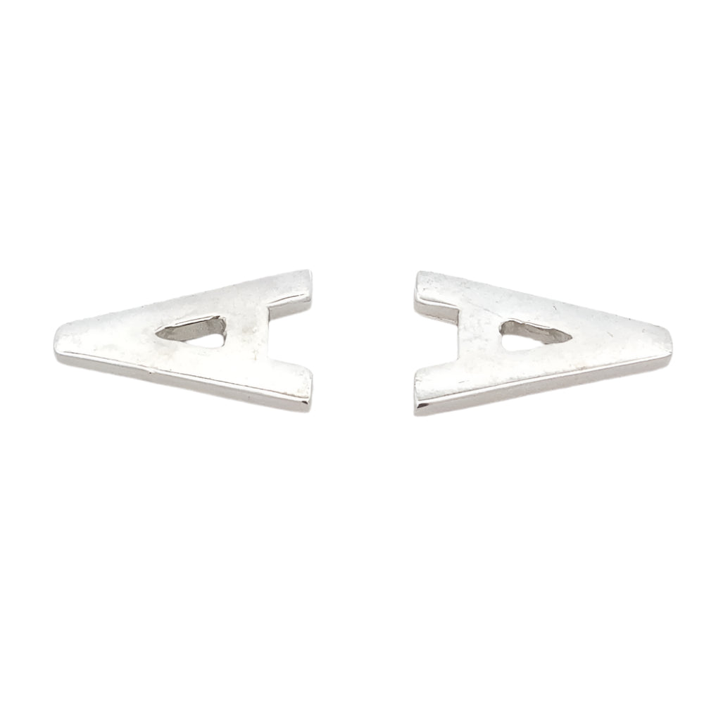 Felicia Flat Polish Letter 925 Sterling Silver Charm | SilverWorks