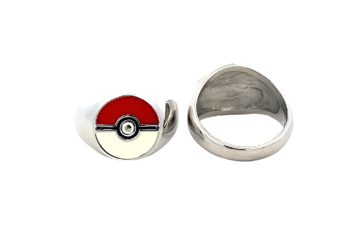 Pokéman Ball Stainless Steel Ring | SilverWorks