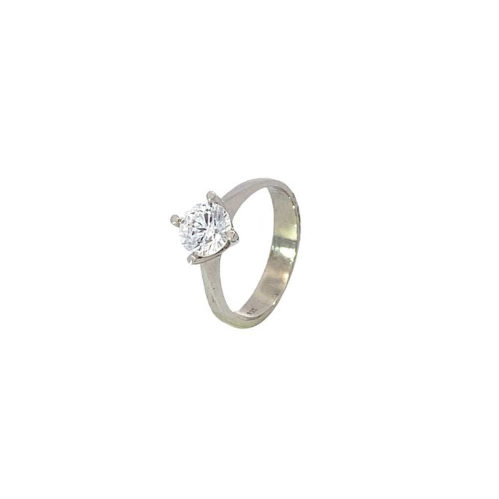 Adeline Brilliant 925 Sterling Silver Engagement Ring | SilverWorks