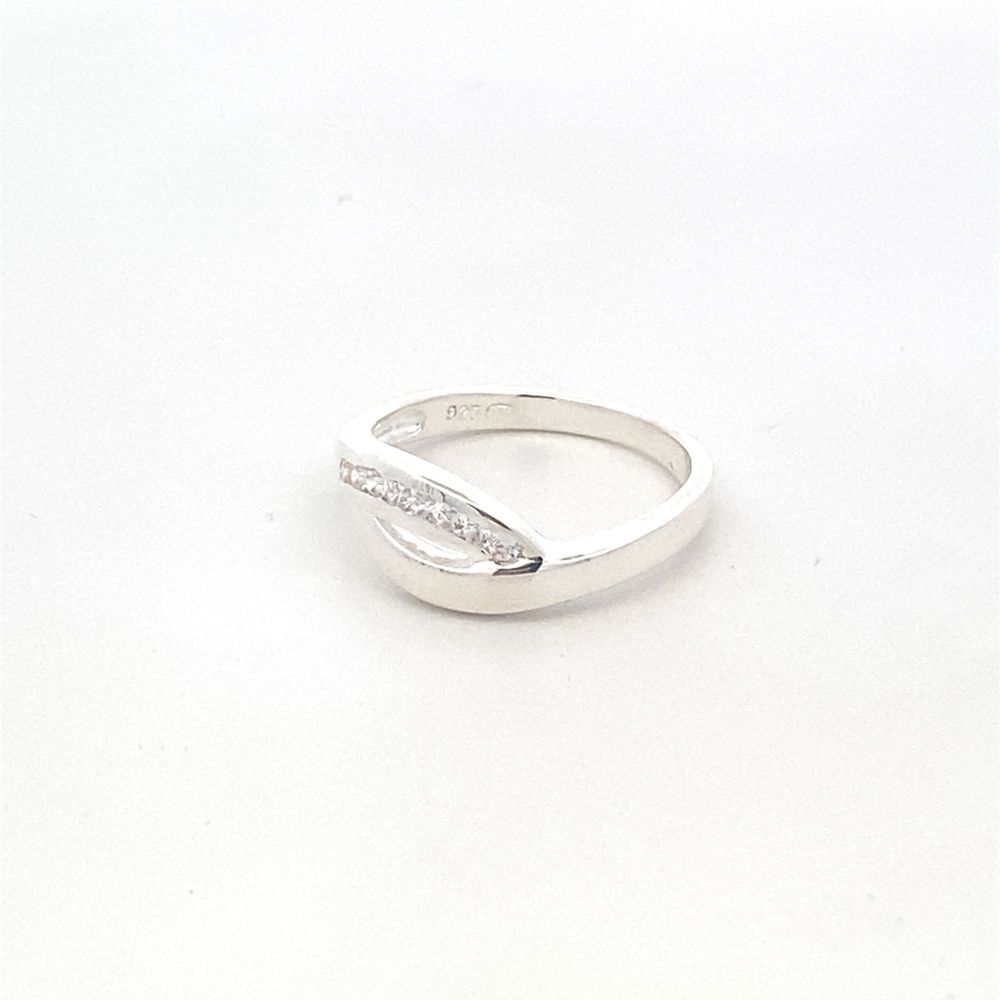 Susan Curved 925 Sterling Silver Promise Ring | SilverWorks