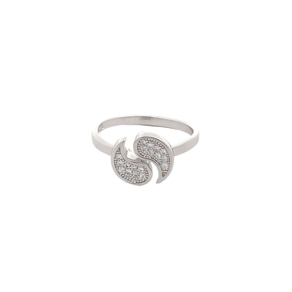 Yin Yang 925 Sterling Silver Open Ring | SilverWorks