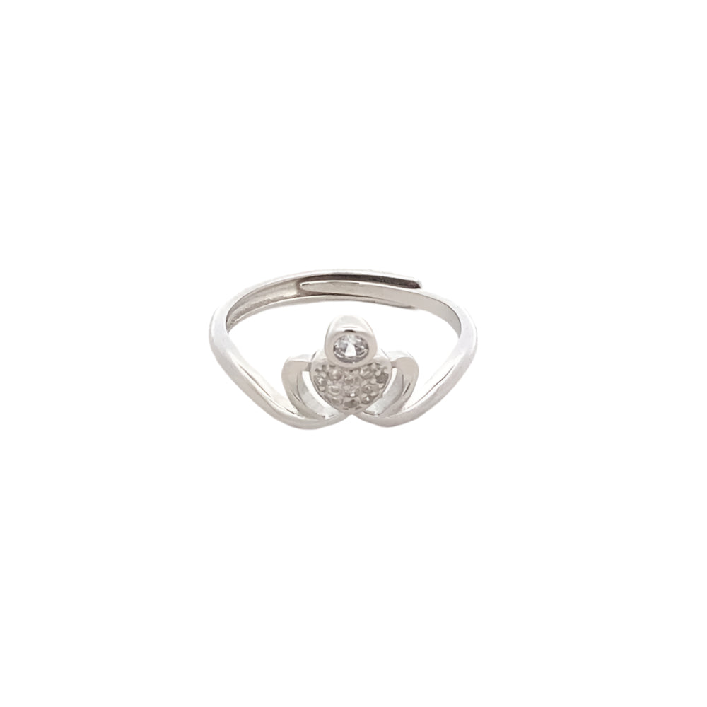 Hailee Heart 925 Sterling Silver Adjustable Ring | SilverWorks