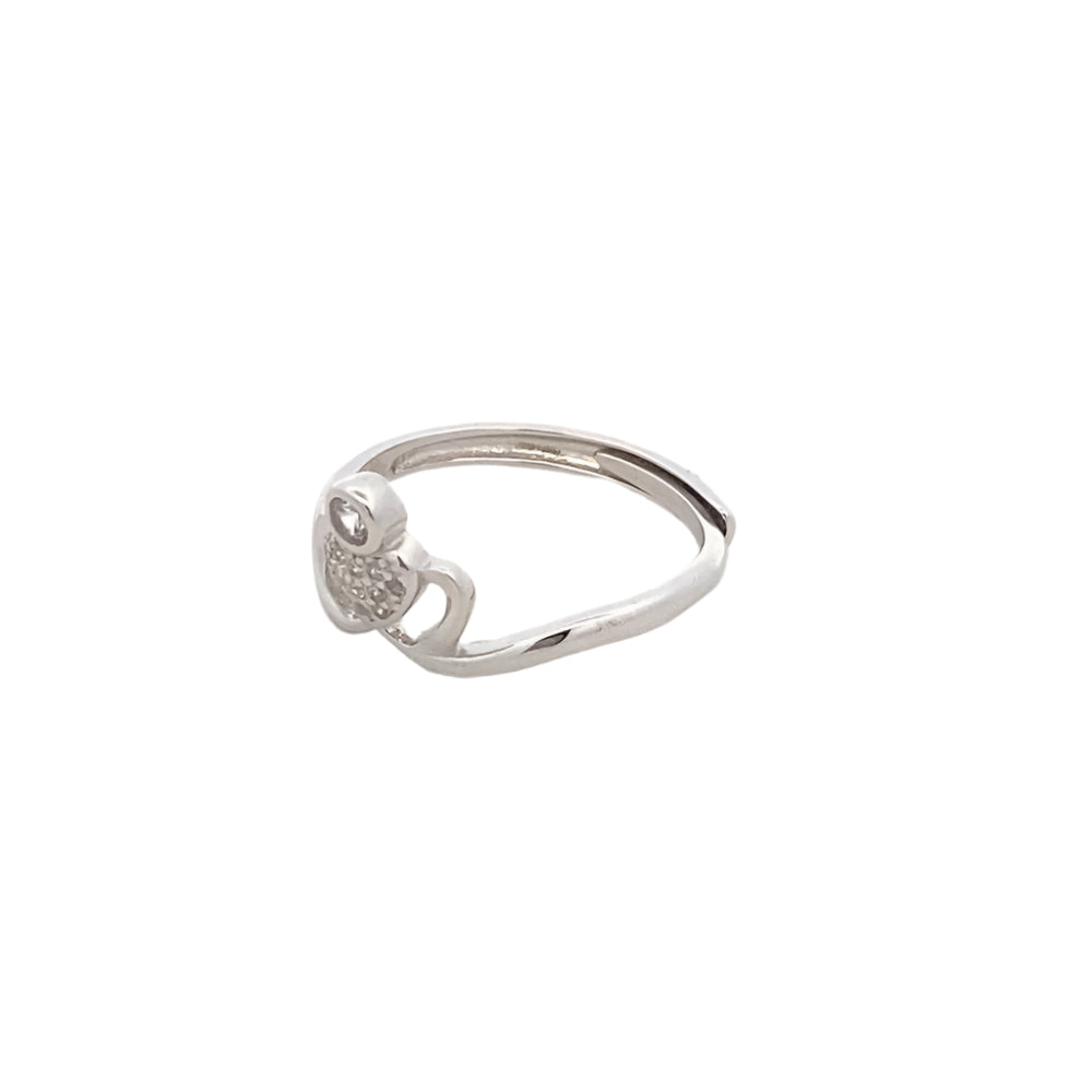Hailee Heart 925 Sterling Silver Adjustable Ring | SilverWorks