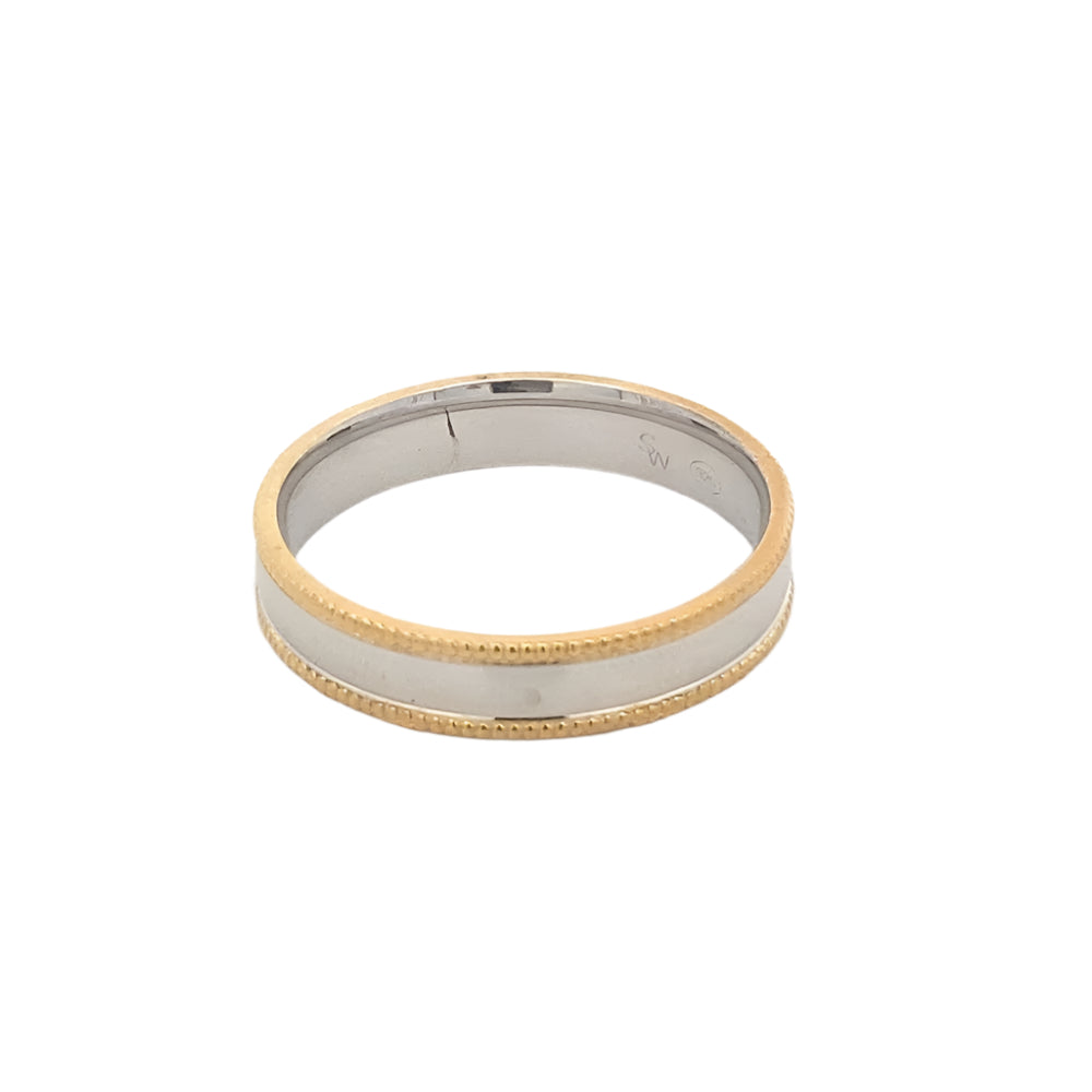 
                      
                        Sarah Two-Toned 925 Sterling Silver Wedding Band Ring | SilverWorks
                      
                    