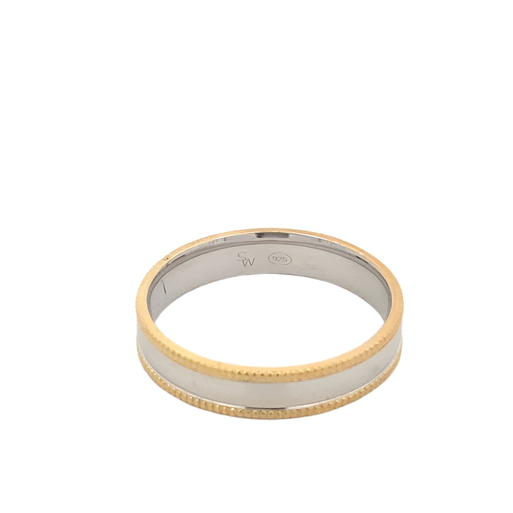 Sarah Two-Toned 925 Sterling Silver Wedding Band Ring | SilverWorks