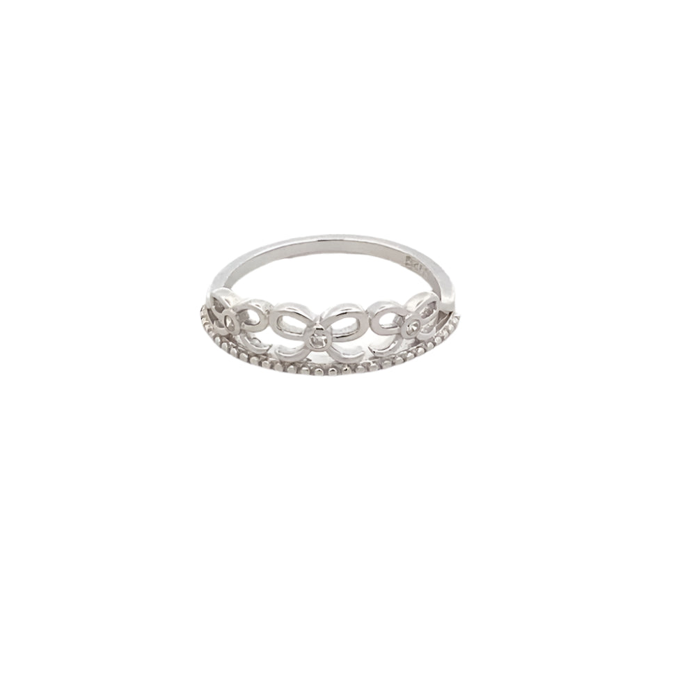 Annette 3 Ribbon 925 Sterling Silver Promise Ring | SilverWorks