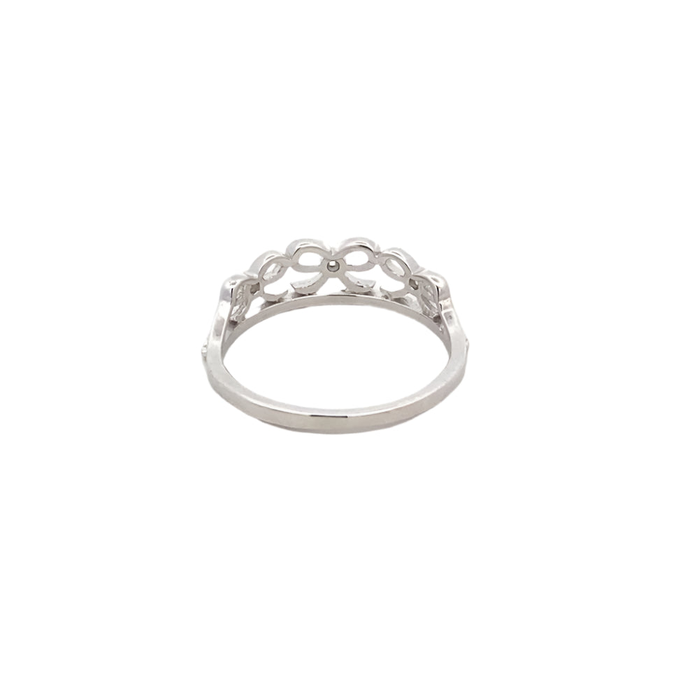 Annette 3 Ribbon 925 Sterling Silver Promise Ring | SilverWorks